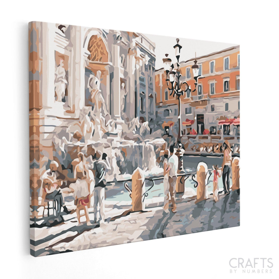 Art Of Trevi Fountain - Crafty By Numbers - Paint by Numbers - Paint by Numbers for Adults - Painting - Canvas - Custom Paint by Numbers