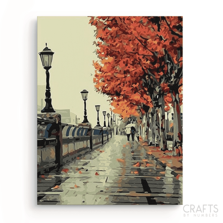 Autumn Walk - Crafty By Numbers - Paint by Numbers - Paint by Numbers for Adults - Painting - Canvas - Custom Paint by Numbers