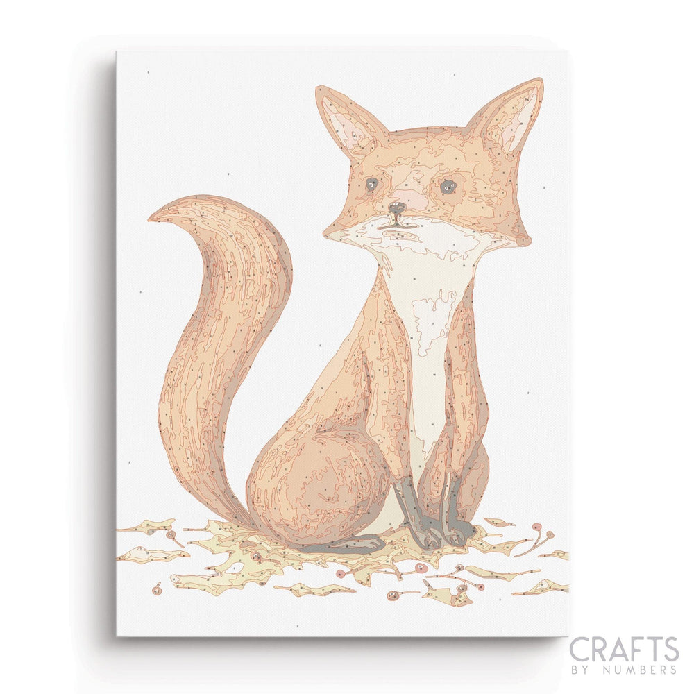 Baby Fox - Crafty By Numbers - Paint by Numbers - Paint by Numbers for Adults - Painting - Canvas - Custom Paint by Numbers