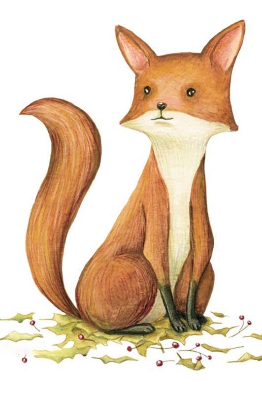 Baby Fox numbered canvas before painting