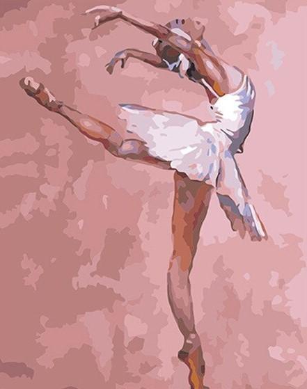 Balletttänzerin Mädchen – Crafty By Numbers – Malen nach Zahlen – Malen nach Zahlen für Erwachsene – Gemälde – Leinwand – individuelles Malen nach Zahlen