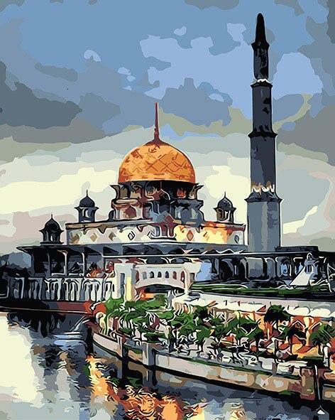 Beautiful Turkey Mosque - Crafty By Numbers - Paint by Numbers - Paint by Numbers for Adults - Painting - Canvas - Custom Paint by Numbers