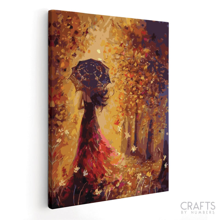 Beautiful Women Autumn - Crafty By Numbers - Paint by Numbers - Paint by Numbers for Adults - Painting - Canvas - Custom Paint by Numbers