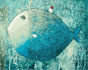 Big Fish - Crafty By Numbers - Peinture par numéros - Peinture par numéros pour adultes - Peinture - Toile - Peinture personnalisée par numéros