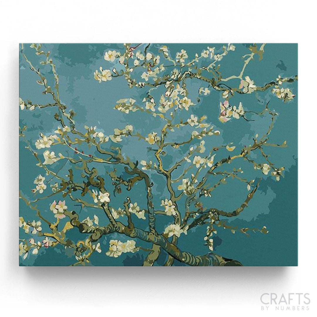 Blooming Almond Tree - Crafty By Numbers - Paint by Numbers - Paint by Numbers for Adults - Painting - Canvas - Custom Paint by Numbers