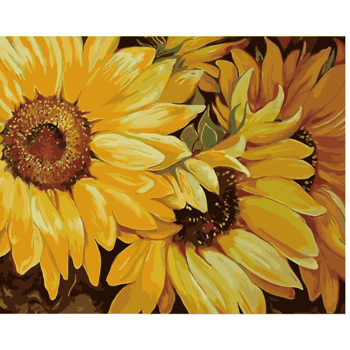 Blossom Sunflowers - Crafty By Numbers - Paint by Numbers - Paint by Numbers for Adults - Painting - Canvas - Custom Paint by Numbers