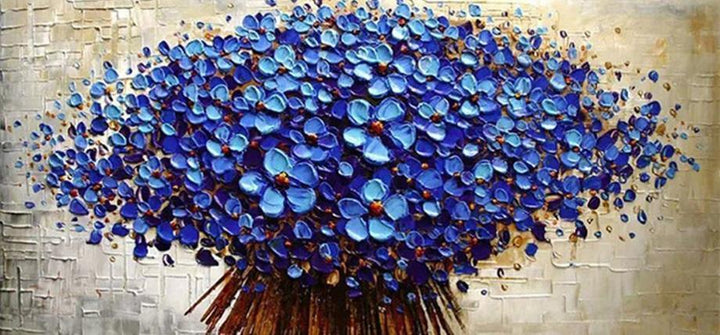 Blue Flower Tree - Crafty By Numbers - Paint by Numbers - Paint by Numbers for Adults - Painting - Canvas - Custom Paint by Numbers