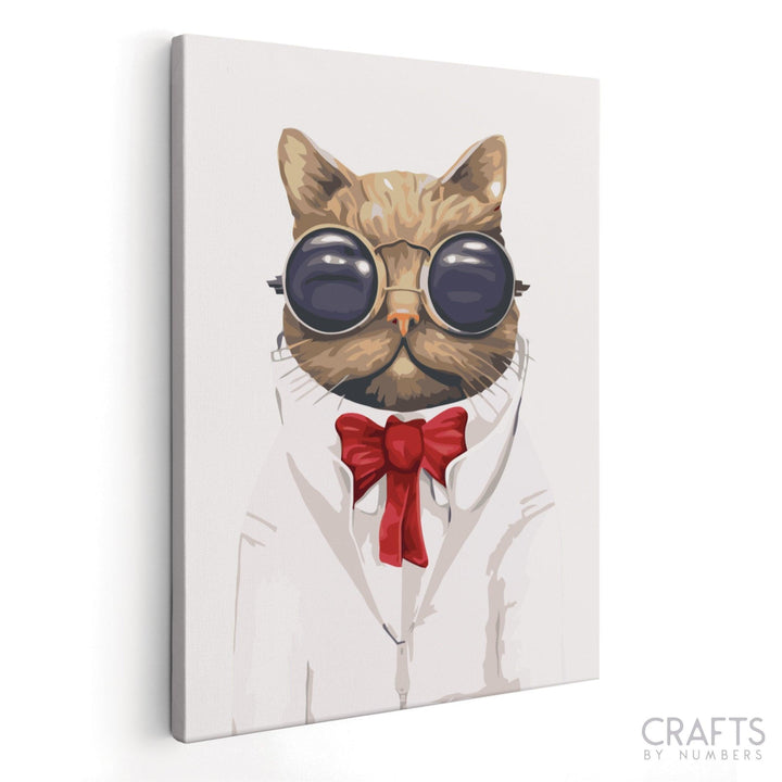 Cat Wearing Goggles - Crafty By Numbers - Paint by Numbers - Paint by Numbers for Adults - Painting - Canvas - Custom Paint by Numbers