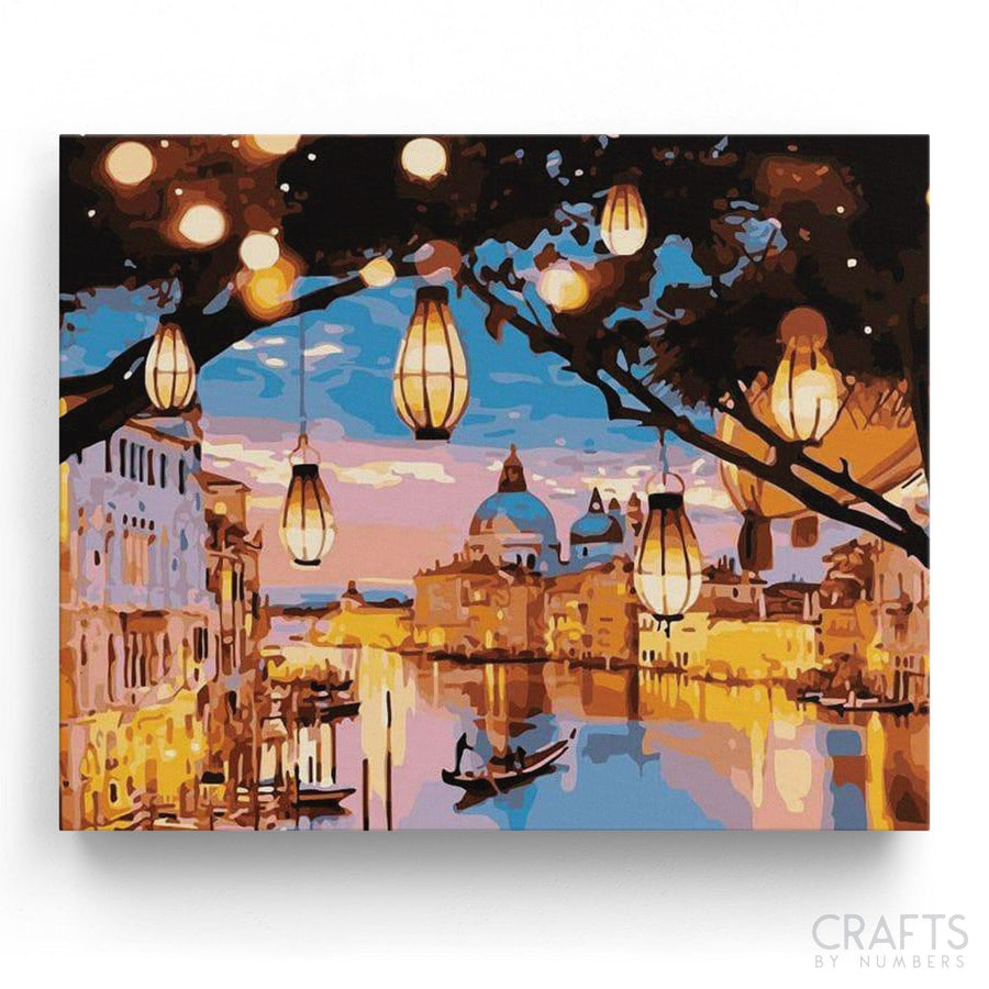 City Lights Of Venice - Crafty By Numbers - Paint by Numbers - Paint by Numbers for Adults - Painting - Canvas - Custom Paint by Numbers