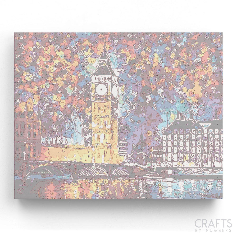 Colorful Big Ben - Crafty By Numbers - Paint by Numbers - Paint by Numbers for Adults - Painting - Canvas - Custom Paint by Numbers
