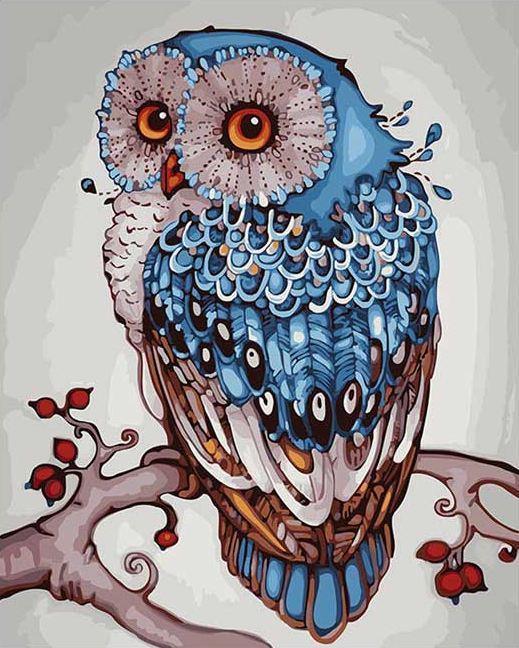Búho Mandala colorido - Crafty By Numbers - Pintura por números - Pintura por números para adultos - Pintura - Lienzo - Pintura personalizada por números
