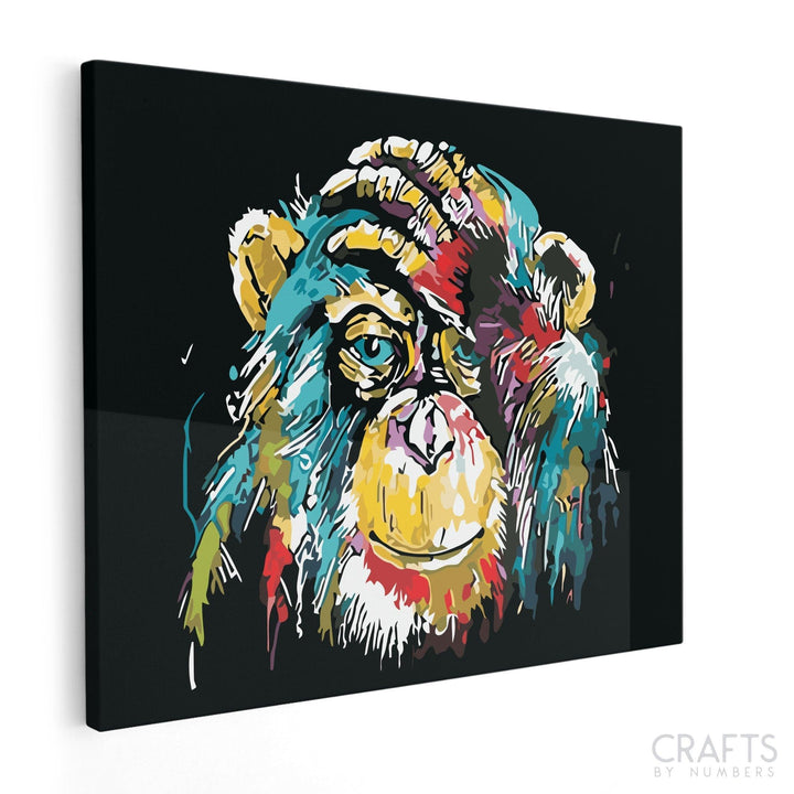 Colorful Monkey - Crafty By Numbers - Paint by Numbers - Paint by Numbers for Adults - Painting - Canvas - Custom Paint by Numbers