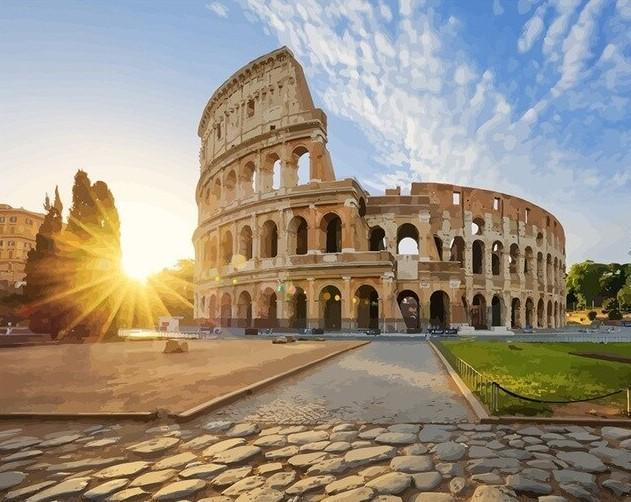 Colosseum Art - Crafty By Numbers - Paint by Numbers - Paint by Numbers for Adults - Painting - Canvas - Custom Paint by Numbers