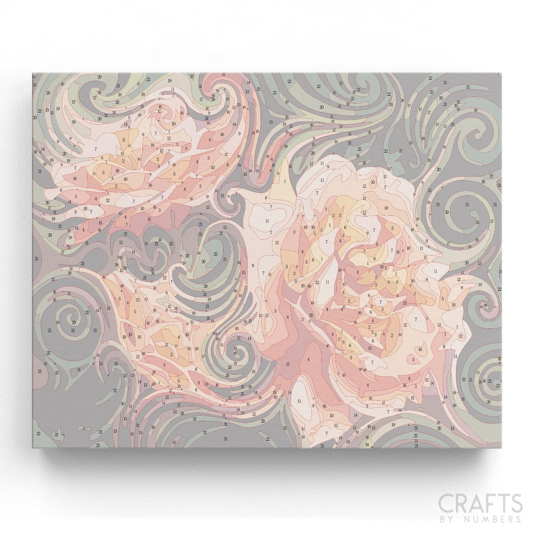 Dynamic Floral Roses - Crafty By Numbers - Paint by Numbers - Paint by Numbers for Adults - Painting - Canvas - Custom Paint by Numbers