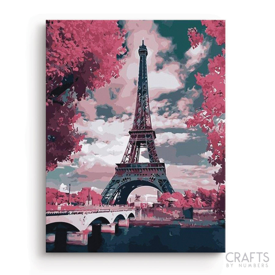 Eiffel Tower Landscape - Crafty By Numbers - Paint by Numbers - Paint by Numbers for Adults - Painting - Canvas - Custom Paint by Numbers