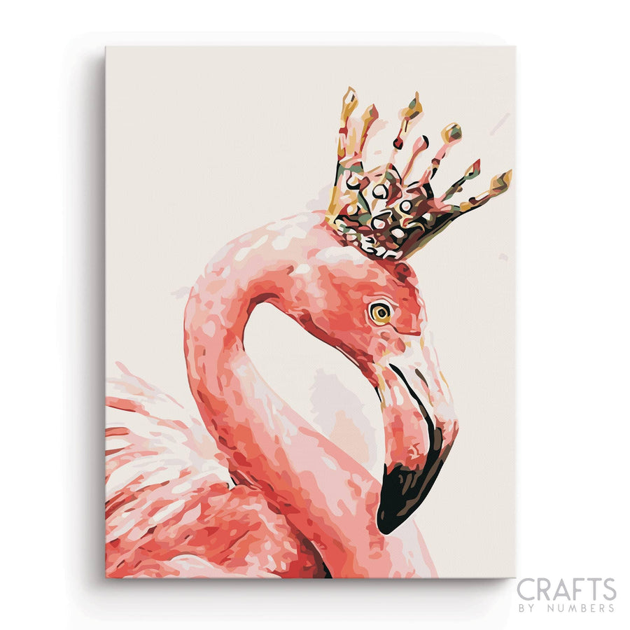 Flamingo Queen Oil Paint - Crafty By Numbers - Paint by Numbers - Paint by Numbers for Adults - Painting - Canvas - Custom Paint by Numbers