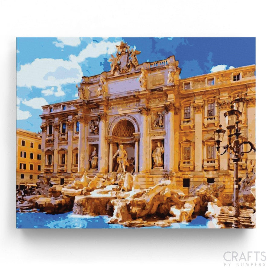 Fontana di Trevi - Crafty By Numbers - Paint by Numbers - Paint by Numbers for Adults - Painting - Canvas - Custom Paint by Numbers