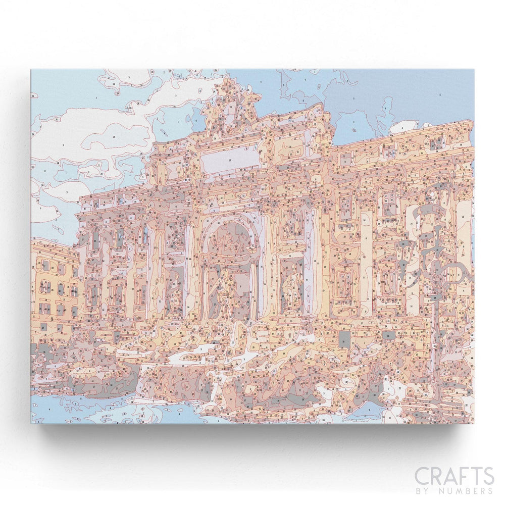 Fontana di Trevi - Crafty By Numbers - Paint by Numbers - Paint by Numbers for Adults - Painting - Canvas - Custom Paint by Numbers