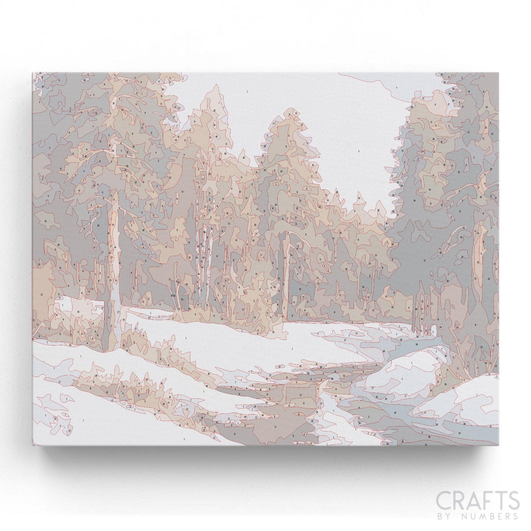 Forest In Winter - Crafty By Numbers - Paint by Numbers - Paint by Numbers for Adults - Painting - Canvas - Custom Paint by Numbers