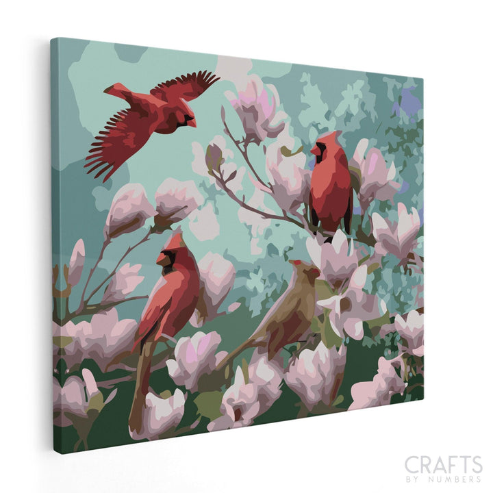 Four Beautiful Birds - Crafty By Numbers - Paint by Numbers - Paint by Numbers for Adults - Painting - Canvas - Custom Paint by Numbers