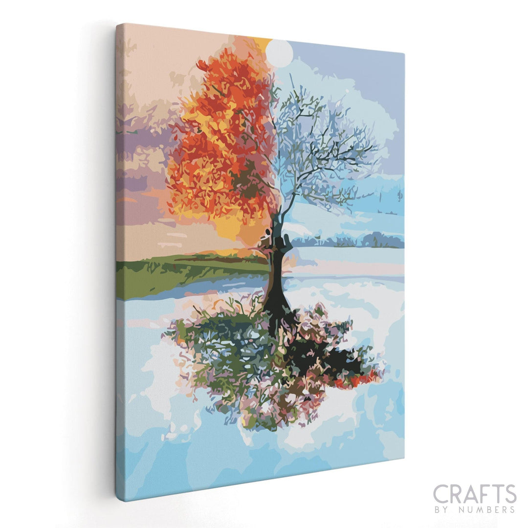 Four Seasons Tree - Crafty By Numbers - Paint by Numbers - Paint by Numbers for Adults - Painting - Canvas - Custom Paint by Numbers