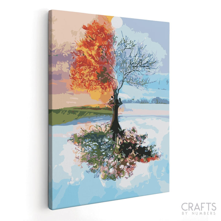 Four Seasons Tree - Crafty By Numbers - Paint by Numbers - Paint by Numbers for Adults - Painting - Canvas - Custom Paint by Numbers