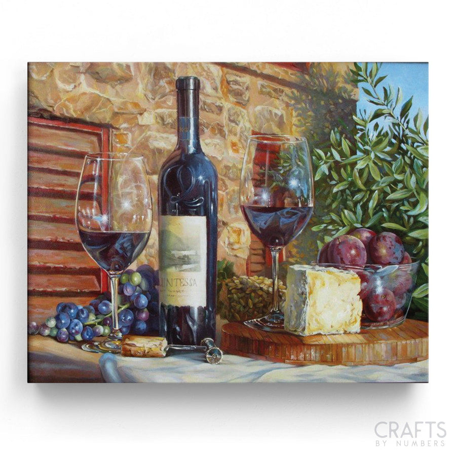Fruit Wine Bottle - Crafty By Numbers - Paint by Numbers - Paint by Numbers for Adults - Painting - Canvas - Custom Paint by Numbers