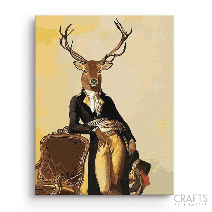 Gentleman Sr. Deer - Crafty By Numbers - Paint by Numbers - Paint by Numbers for Adults - Painting - Canvas - Custom Paint by Numbers