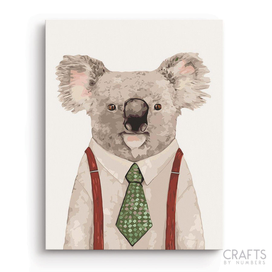 Gentleman Sr. Koala - Crafty By Numbers - Paint by Numbers - Paint by Numbers for Adults - Painting - Canvas - Custom Paint by Numbers