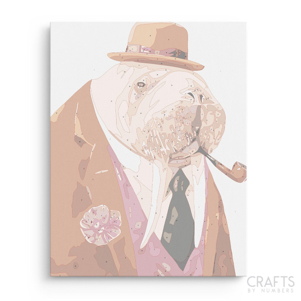 Gentleman Sr. Walrus - Crafty By Numbers - Paint by Numbers - Paint by Numbers for Adults - Painting - Canvas - Custom Paint by Numbers