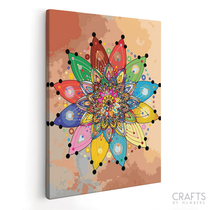 Gratitude - Mandala - Crafty By Numbers - Paint by Numbers - Paint by Numbers for Adults - Painting - Canvas - Custom Paint by Numbers