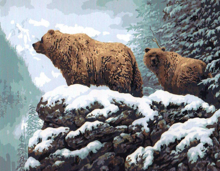 Grizzly Kodiak Bear - Crafty By Numbers - Paint by Numbers - Paint by Numbers for Adults - Painting - Canvas - Custom Paint by Numbers