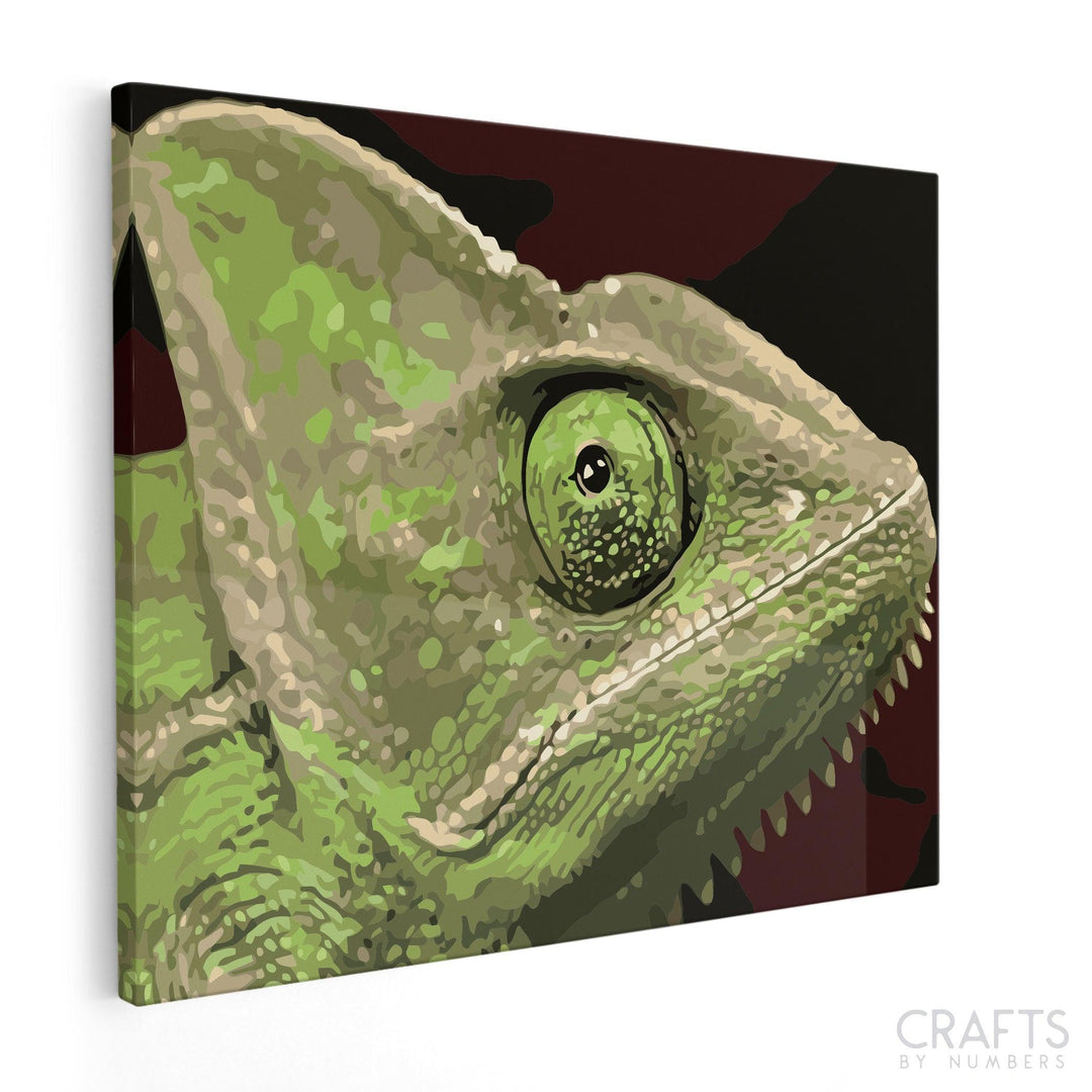 Lizard Light Green Wallpaper - Crafty By Numbers - Paint by Numbers - Paint by Numbers for Adults - Painting - Canvas - Custom Paint by Numbers
