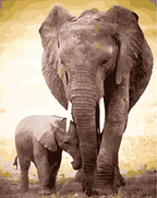 Mammoth - Crafty By Numbers - Paint by Numbers - Paint by Numbers for Adults - Painting - Canvas - Custom Paint by Numbers