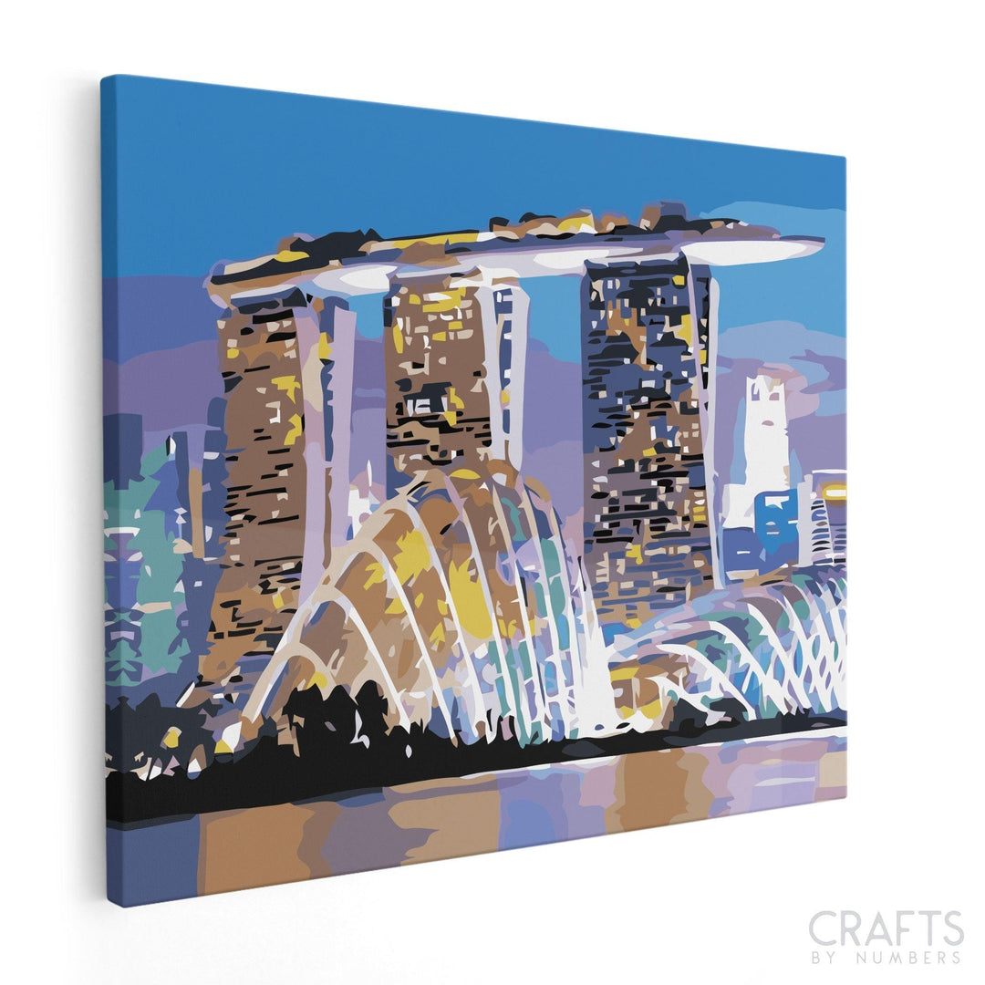 Marina Bay Singapore - Crafty By Numbers - Paint by Numbers - Paint by Numbers for Adults - Painting - Canvas - Custom Paint by Numbers