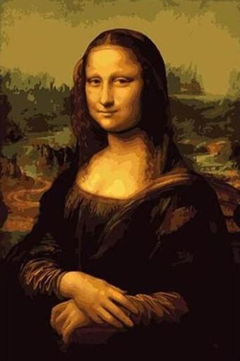 Mona Lisa Leonardo da Vinci numbered canvas before painting