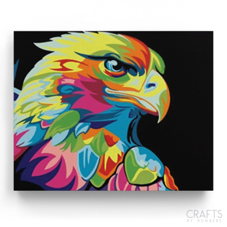 Neon Eagle - Crafty By Numbers - Paint by Numbers - Paint by Numbers for Adults - Painting - Canvas - Custom Paint by Numbers