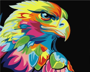 Neon Eagle - Crafty By Numbers - Paint by Numbers - Paint by Numbers for Adults - Painting - Canvas - Custom Paint by Numbers