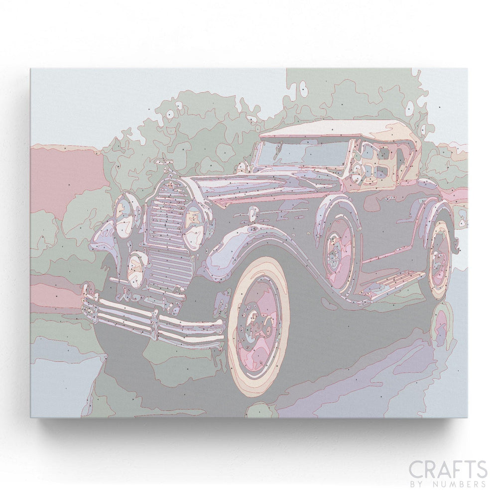 Old Car East Sussex - Crafty By Numbers - Paint by Numbers - Paint by Numbers for Adults - Painting - Canvas - Custom Paint by Numbers