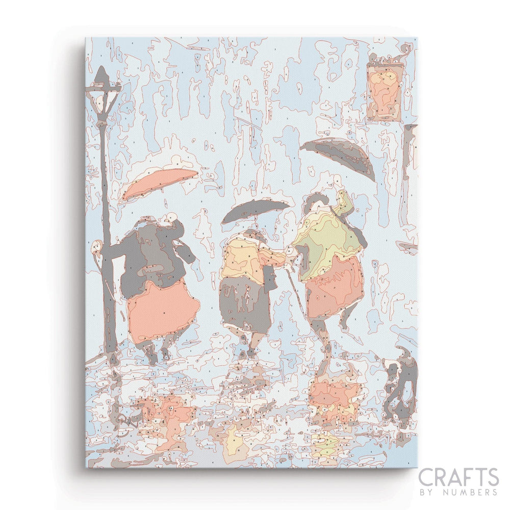 Old Friends Enjoy Rain - Crafty By Numbers - Paint by Numbers - Paint by Numbers for Adults - Painting - Canvas - Custom Paint by Numbers