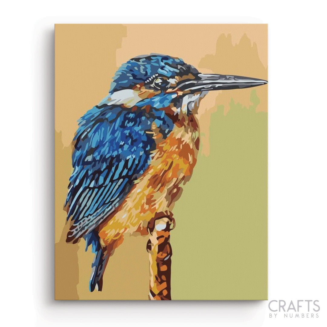 Old Kingfisher Solo - Crafty By Numbers - Paint by Numbers - Paint by Numbers for Adults - Painting - Canvas - Custom Paint by Numbers