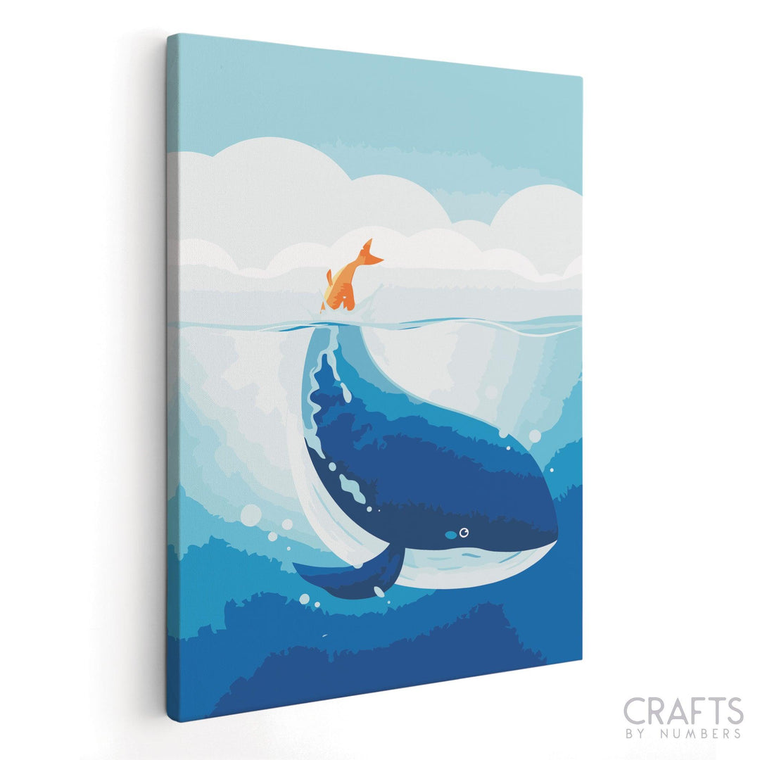 Orange Whale Tail - Crafty By Numbers - Paint by Numbers - Paint by Numbers for Adults - Painting - Canvas - Custom Paint by Numbers