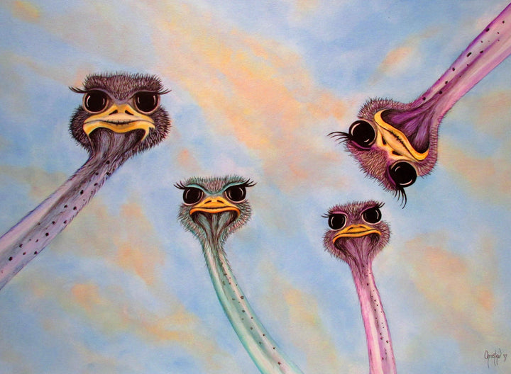Ostrich Brothers Art - Crafty By Numbers - Paint by Numbers - Paint by Numbers for Adults - Painting - Canvas - Custom Paint by Numbers