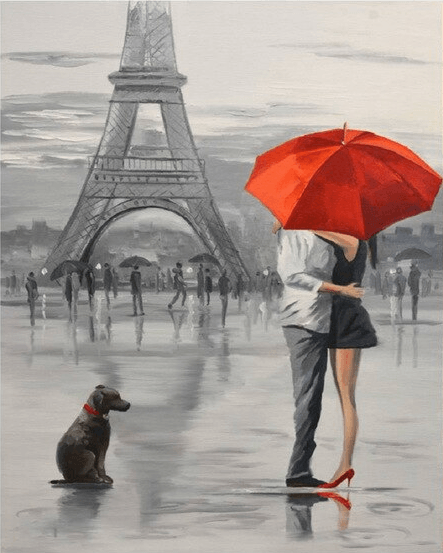 Paris Lovers - Crafty By Numbers - Paint by Numbers - Paint by Numbers for Adults - Painting - Canvas - Custom Paint by Numbers