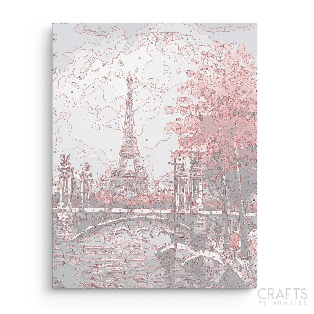 Paris River Landscape - Crafty By Numbers - Paint by Numbers - Paint by Numbers for Adults - Painting - Canvas - Custom Paint by Numbers