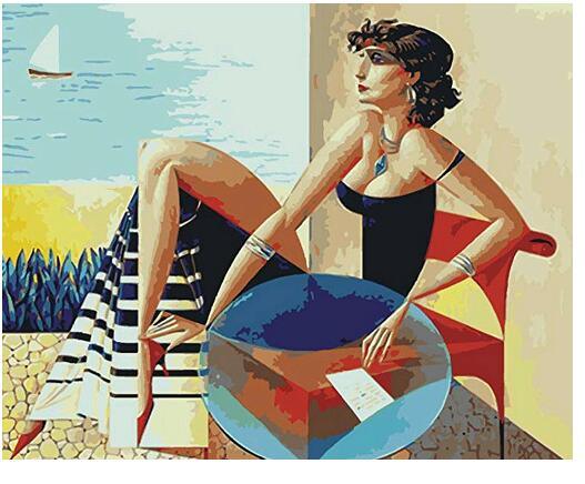 Dama pacífica - Georgy Kurasov - Crafty By Numbers - Pintura por números - Pintura por números para adultos - Pintura - Lienzo - Pintura personalizada por números