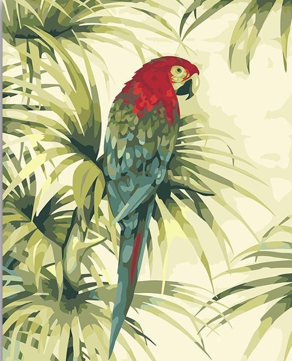 Perroquet paisible - Crafty By Numbers - Peinture par numéros - Peinture par numéros pour adultes - Peinture - Toile - Peinture personnalisée par numéros