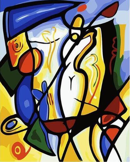Dibujo de valor abstracto de Picasso - Crafty By Numbers - Pintura por números - Pintura por números para adultos - Pintura - Lienzo - Pintura personalizada por números