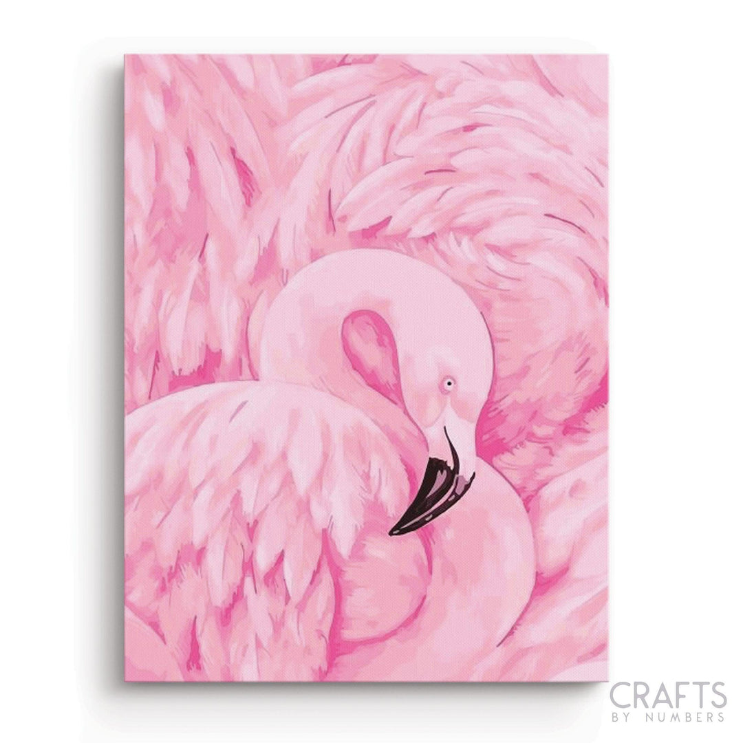 Pink Crane Bird - Crafty By Numbers - Paint by Numbers - Paint by Numbers for Adults - Painting - Canvas - Custom Paint by Numbers