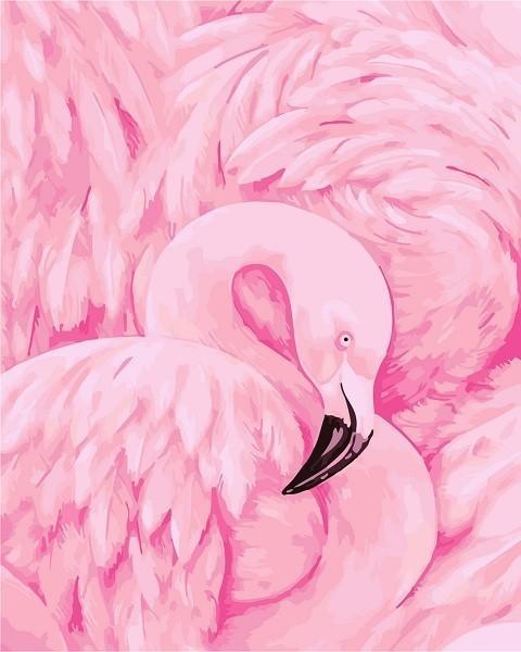 Pájaro Grulla Rosa - Crafty By Numbers - Pintura por números - Pintura por números para adultos - Pintura - Lienzo - Pintura personalizada por números
